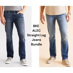 BKE Alec Straight Leg Stretch Jeans Men 29x30 Slim Fit Casual Western Classic